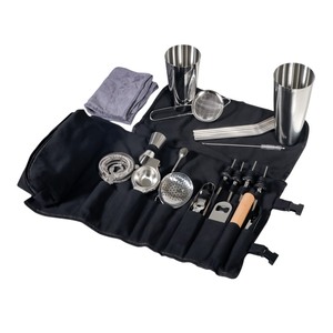 En vente acier inoxydable sept pièces Barware seau à glace Cocktail ensemble d'outils Kits de fête bars mixologie boissons chariot Essentials - Product Image 3