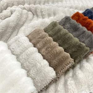 Tissu textile vietnamien recyclé bon tissu en velours côtelé lisse et doux en laine courte pour tissu de coussin d'ameublement - Product Image 2