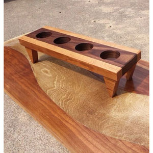 Présentoir élégant personnalisé pour verres en bois de bambou Présentoir de vaisselle de cuisine élégant pour mariages et fêtes - Product Image 6