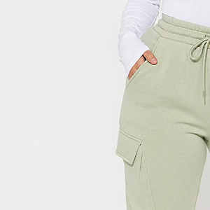 Women's High Waist Elastic Casual Hip Hop Cargo Pants Good Quality Streetwear <b>Trousers</b> for <b>Winter</b> Flat Front Style - Product Image 2