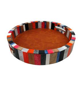 Bandeja con incrustaciones de hueso marroquí, bandeja para servir con incrustaciones de hueso de marfil, bandeja decorativa con incrustaciones de hueso, restaurante de Hotel, regalo Eid - Product Image 4