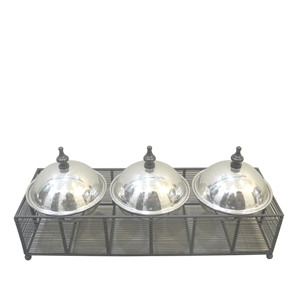 หม้อขนมโค้งมนสไตล์ทันสมัยหรูหราโรงแรมและร้านอาหารเครื่องใช้บนโต๊ะอาหารตกแต่งหม้อเสิร์ฟวันที่ - Product Image 4