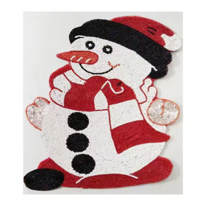 Napperon perlé adapté Père Noël Joyeux Noël Thème napperons brodés Vente d'hiver 2025 Napperons perlés les plus tendances - Product Image 4