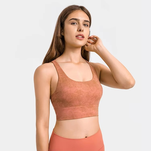 เสื้อชั้นในโยคะแบบไขว้หลัง คุณภาพพรีเมียม ปี 2025 รองรับแรงกระแทกสูง ทรงกว้าง ป้องกันการกระแทก ลายพิมพ์ สำหรับผู้หญิง - Product Image 3