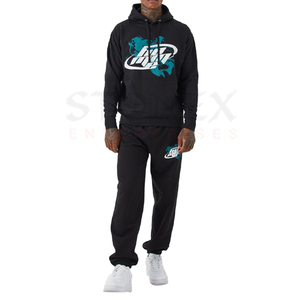 เสื้อกันหนาวมีฮู้ดแขนยาวสำหรับผู้ชาย, สินค้ามาใหม่เสื้อกันหนาวลายทางพิมพ์ลายสำหรับใส่วิ่งลำลองสีพื้นสำหรับฤดูหนาว - Product Image 1