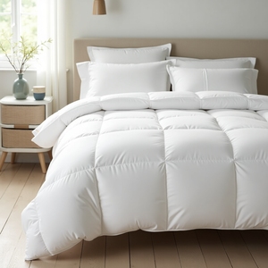 ผ้าห่มฤดูร้อนทันสมัย ทออย่างดี ระบายอากาศได้ดี ซักได้ ขนาด 230x225 ซม. ผลิตจากผ้าฝ้าย 100% ป้องกันขนเป็ด พร้อมเส้นใยนุ่มคล้ายขนเป็ด - Product Image 4