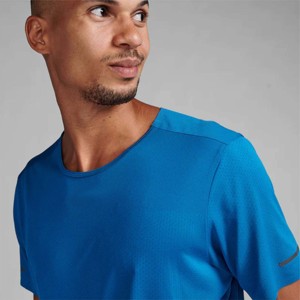 «T-shirt d'entraînement extensible à séchage rapide pour hommes en gros personnalisé 2024 | T-shirt de gymnastique de sport solide respirant» - Product Image 4