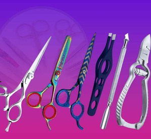 Ciseaux à ongles de manucure Pakistan ciseaux de barbier ciseaux à cuticules professionnels en acier inoxydable coupe à lame incurvée et droite - Product Image 6