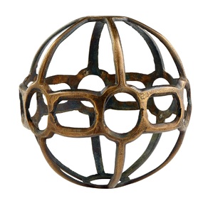 Nuevo aspecto de bola de aluminio, escultura de acabado antiguo de cobre de alta calidad, venta al por mayor - Product Image 1