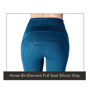 Femmes taille haute conception personnalisée couleur unie siège complet Silicone impression conception vêtements équestres équitation culotte pleine - Product Image 5