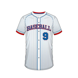 Maillot de baseball à col en V uni personnalisé sublimé, vêtement de softball grande taille avec logo de l'équipe et t-shirt sublimé par numéro - Product Image 5
