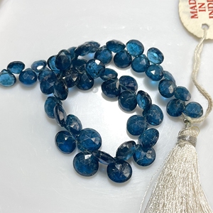 Venta al por mayor de buena calidad neón apatita facetada en forma de corazón cuentas de Briolette cuentas de piedra natural para la fabricación de joyas - Product Image 4