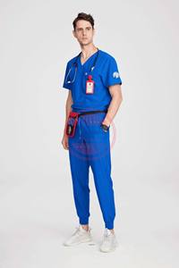 Uniforme médico de hospital estirable de traje de enfermera para hombre tejido cómodo al por mayor para hospitales y clínicas - Product Image 2