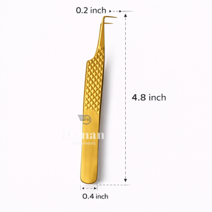Pinzas Doradas para Pestañas, Herramienta de Aislamiento de Precisión, Punta Suave, Chapadas en Oro, Profesionales para Extensión de Pestañas de Volumen - Product Image 3