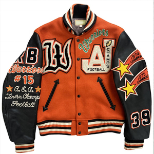 Hombres de cuero de béisbol Letterman Varsity Chaquetas Chaqueta de vuelo de alta calidad Cómoda chaqueta de béisbol personalizada Fabricación - Product Image 1