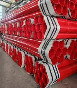 Tuyaux de lutte contre l'incendie, système de protection incendie, tube en acier au carbone, tube rainuré ERW, tube en acier métallique époxy rouge - Product Image 6