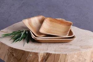 100% Assiettes en feuille de palmier Areca naturelles-Vaisselle durable pour fêtes et événements - Product Image 2