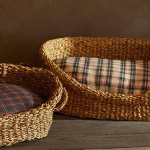 Premium tissé à la main jonc de mer chat lit naturel écologique panier de couchage pour animaux de compagnie chiens chats respirant Durable lit pour animaux de compagnie en gros - Product Image 5