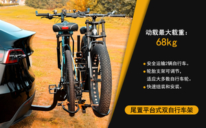 Porte-vélos arrière pour 2 vélos, pliable - Product Image 3