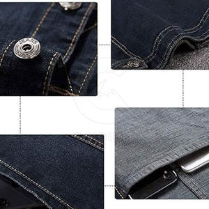 Chaleco vaquero transpirable de alta calidad con diseño personalizado para hombre, chaleco vaquero bajo MOQ para hombre, chaleco vaquero para hombre recién llegado - Product Image 5