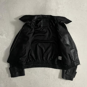 Veste zippée en cuir pour homme, coupe ample, imperméable, personnalisable avec logo OEM, style streetwear - Product Image 5