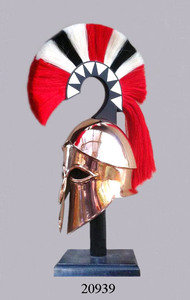 Casco de Armadura Corintia de la Antigua Grecia con Pluma - Product Image 2
