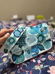 Sac de soirée pour femmes, fait main, exclusif, orné de perles |   Tissu en coton classique artisanal, couleurs mélangées, sérigraphie HUSSAIN - Product Image 3