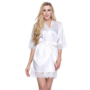 Pijama de seda satinada para mujer, ropa de dormir personalizada de alta calidad con sublimación, de manga larga, para el hogar - Product Image 2