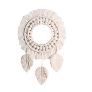 Espejo hecho a mano de estilo único, macramé colgante de pared, otras flores y plantas decorativas - Product Image 6