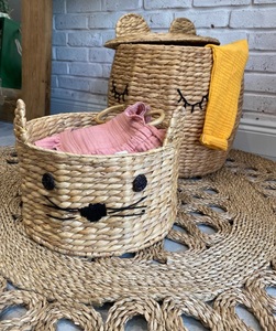 ตะกร้าเก็บน้ำผักตบชวาสำหรับเสื้อผ้าเด็กดีไซน์รูปสัตว์ - Product Image 2