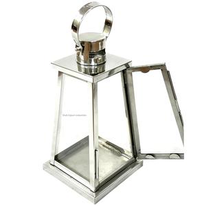 Linterna de mesa de acero inoxidable de nuevo estilo con vidrio lateral para bodas en casa fiestas decoraciones de Navidad linterna colgante - Product Image 3