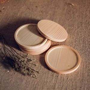 Ensemble de 6 sous-verres classiques tendance en bois naturel avec support, fabriqués par un grossiste et fournisseur en Inde - Product Image 3