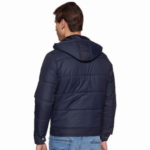 Chaquetas acolchadas de nailon para hombre, chaquetas de invierno con capucha, cómodas/duraderas, Color azul, 100% - Product Image 2