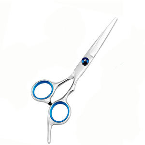 Ciseaux de coupe de cheveux de barbier de haute qualité finition ciseaux de Salon de beauté en acier allemand polonais avec anneau en caoutchouc - Product Image 1