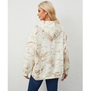 Sudadera con Capucha de Punto Cómoda para Mujer, Diseño Nuevo, 100% Algodón, Manga Larga, Cuello con Estampado, Hombros Caídos, Bangladesh Front - Product Image 3