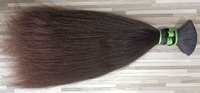 Harga Grosir Rambut Asli India Remy Virgin Raw Tipis Single Drawn Machine Double Weft Semua Warna