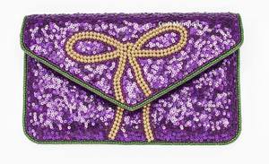Pochette de soirée en perles faites à la main pour le Mardi Gras, avec un motif à carreaux abstrait, élégante pochette pour femmes, idéale pour les cadeaux et les événements - Product Image 2