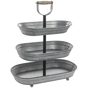 Galvanized Finishing Metal Food Dessert <b>Cake</b> Serving Stand With 3 <b>Tier</b> In Customized Shape For Interior And Exterior Celebration - Product Image 1