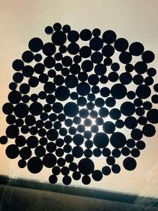 กระดุมเขาควายสีดำสีสันสดใสธรรมชาติมีลายมงกุฎสำหรับเสื้อผ้า - Product Image 4