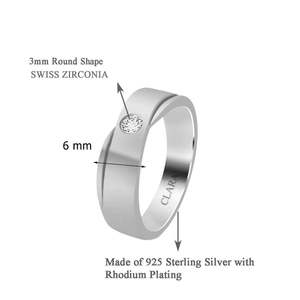 NOVAMART Fine Buy Premium 925 Pure Sterling <b>Silver</b> <b>Rings</b> for <b>Men</b> Fashionable Bezel Setting Inlay Engagement Style Number Shape B - Product Image 2