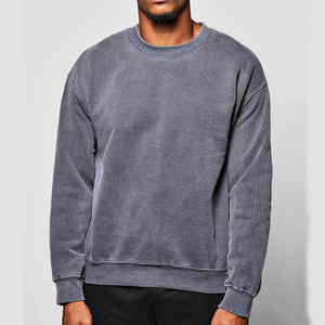 เสื้อสเวตเตอร์ผ้าฝ้าย400กรัมสำหรับผู้ชายเสื้อสเวตเตอร์คอกลมเสื้อสเวตเชิ้ตแบบสวมหัว - Product Image 1