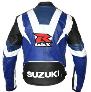 Chaqueta de Motociclismo para Hombre Zuzuki, de Cuero Vacuno Genuino, con Protección de Nivel 2 CE y Soporte para la Espalda - Product Image 2