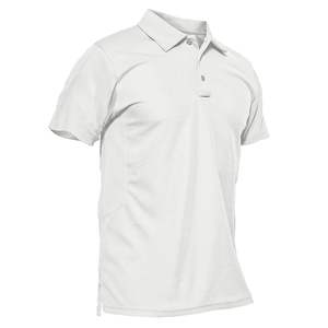 Polo de golf en coton brodé d'étiquettes de logo pour hommes polo à manches courtes de grande taille vêtements de sport d'été respirants décontractés pour hommes - Product Image 1