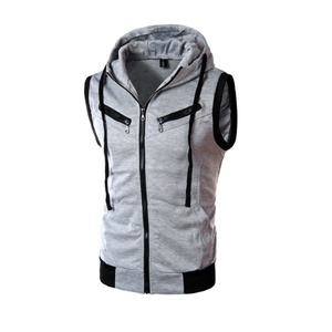 Sweatshirts sans manches personnalisés pour hommes Nouveau style de gilet à capuche Sport Gym Hoodie Matériau respirant - Product Image 4