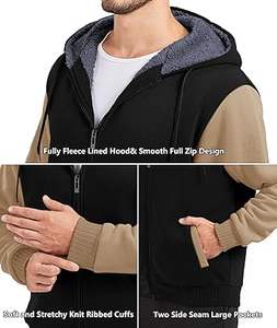 Hombres Invierno Casual Lavado ácido Sudaderas con capucha Color sólido 100% Algodón Fleece Regular Fit Moda Wear - Product Image 2
