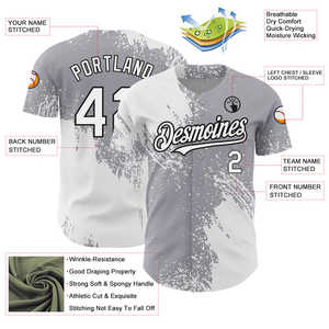 Maillot de baseball de qualité supérieure fournisseur en gros résistant à l'humidité coutures durables conçues pour une utilisation durable - Product Image 3