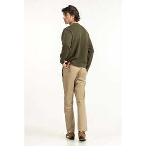 Suéter de Punto para Hombre, Corte Regular, 100% Algodón, con Cierre, Estampado de Primavera, Logotipo y Decoración de Rayas - Modelo - Product Image 4