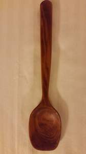 Cuillère en bois d'acacia noir naturel et sain, manche court, cuillères en bois personnalisées, ustensiles, cuillère de service en bois coréenne - Product Image 3