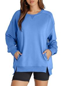 Sudadera de cuello redondo con logotipo bordado y estampado personalizado de talla grande, sudadera de Yoga, gimnasio, entrenamiento, sudadera para mujer, ropa de calle - Product Image 3