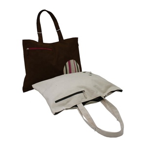 Sac fourre-tout en toile à motif géométrique Tokra Impex, écologique et biodégradable, avec fermeture magnétique et poignée intégrée, idéal pour le shopping - Product Image 3